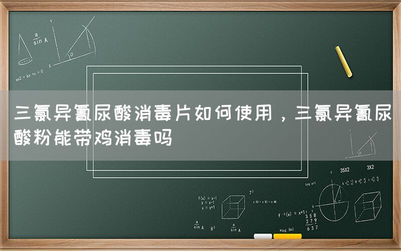 三氯异氰尿酸消毒片如何使用，三氯异氰尿酸粉能带鸡消毒吗(图1)